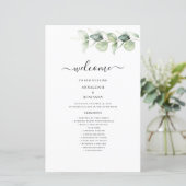 ユーカリプタスボタニカルグリーンリー結婚式 プログラム (スタンド正面)