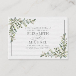 ユーカリプタスボタニカルセージグリーンコロナウイルス詳細 エンクロージャーカード