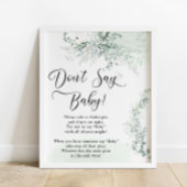 ユーカリプタスボタニカルセージグリーンタコバー ポスター