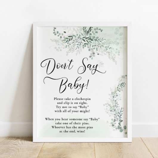 ユーカリプタスボタニカルセージグリーンタコバー ポスター