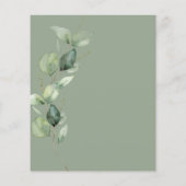 ユーカリプタスボタニカルセージグリーン結婚式招待状 (裏面)