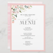 ユーカリプタスボタニカルセージ結婚グリーンのメニュー メニュー (正面/裏面)