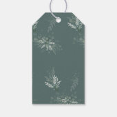 ユーカリプタスボタニカルセージ結婚グリーンの感謝 ギフトタグ (裏面)