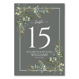 ユーカリプタスボタニカルセージ結婚グリーンズテーブルヌンブ テーブルナンバー