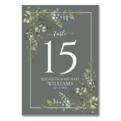 ユーカリプタスボタニカルセージ結婚グリーンズテーブルヌンブ テーブルナンバー (裏面)