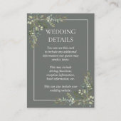 ユーカリプタスボタニカルセージ結婚グリーン詳細E エンクロージャーカード (正面)