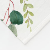 ユーカリプタスボタニカルリース月次ベビーマイルストーン フリースブランケット (角)