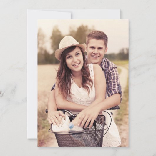 ユーカリプタスボタニカルリース結婚写真 セーブザデート (裏面)