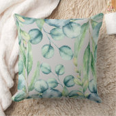 ユーカリプタスボタニカル装飾用クッション クッション (ブランケット)