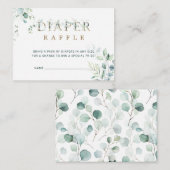 ユーカリプタスボタニカル金ゴールドレターオムツラッフル エンクロージャーカード (正面/裏面)