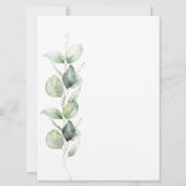 ユーカリプタスボタニカル40歳の誕生日パーティー 招待状 (裏面)