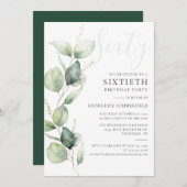 ユーカリプタスマム60誕生日 招待状 (正面/裏面)