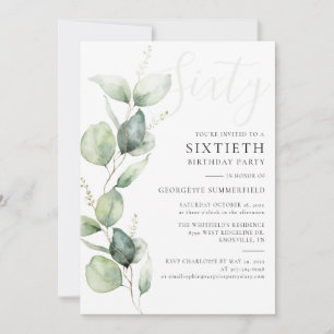 ユーカリプタスマム60誕生日 招待状