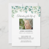 ユーカリプタスライフお祝い写真招待状 招待状 (正面)