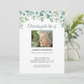 ユーカリプタスライフお祝い写真招待状 招待状 (スタンド正面)