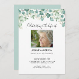 ユーカリプタスライフお祝い写真招待状 招待状