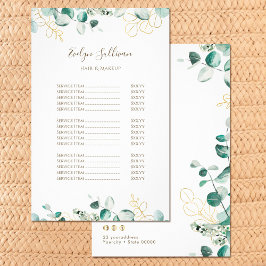 ユーカリプタス価格表フライヤー チラシ