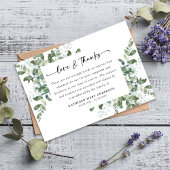 ユーカリプタス写真葬式 サンキューカード