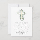 ユーカリプタス十字写真バプテスマ ノートカード (正面)