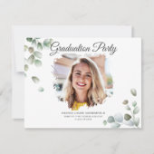 ユーカリプタス卒業2022植物緑のグラード 招待状 (正面)