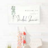 ユーカリプタス名ようこそブライダルシャワー 横断幕 (インサイチュ)