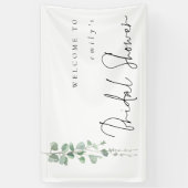 ユーカリプタス名ようこそブライダルシャワー 横断幕 (縦)