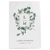 ユーカリプタス岬 |水の色結婚とモノグラム ミディアムペーパーバッグ (正面)