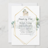 ユーカリプタス幾何ブライダルシャワーバイメール 招待状 (正面)