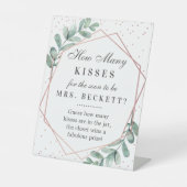 ユーカリプタス幾何学ブライダルシャワーゲーム 台座サイン (正面)