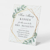 ユーカリプタス幾何学ブライダルシャワーゲーム 台座サイン (正面)