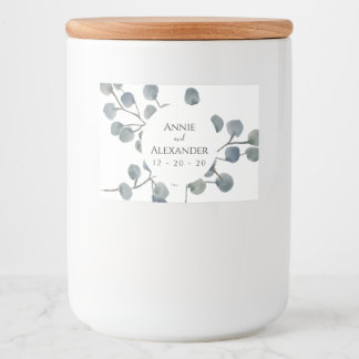 ユーカリプタス植物水彩 フードラベル