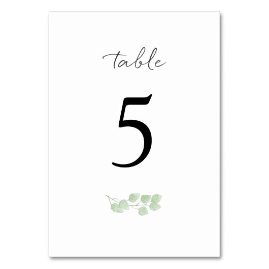 ユーカリプタス極小表番号 テーブルナンバー (正面)