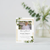 ユーカリプタス正教会の葬儀祈りの言葉カード プレイスカード (スタンド正面)