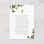 ユーカリプタス正教会の葬儀祈りの言葉カード プレイスカード (裏面)