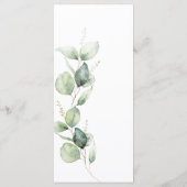 ユーカリプタス水彩画結婚本のディナー メニュー (裏面)