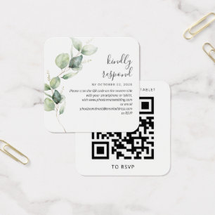 ユーカリプタス結婚グリーンリーのウェブサイトQRコードRSVP