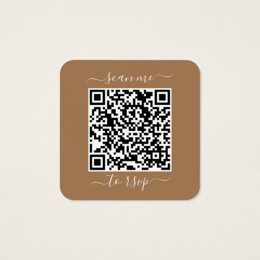 ユーカリプタス結婚グリーンリーのウェブサイトQRコードRSVP (裏面)