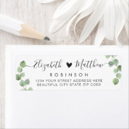 ユーカリプタス結婚スクリプト差出人住所ラベル ラベル