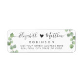 ユーカリプタス結婚スクリプト差出人住所ラベル ラベル (正面)