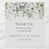 ユーカリプタス結婚セージ緑 ワインラベル (シングルラベル)