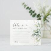 ユーカリプタス緑結婚植物学のアドバイスカード (スタンド正面)