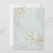 ユーカリプタス緑結婚植物学 招待状 (裏面)