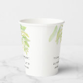 ユーカリプタス緑色植物性結婚植物 紙コップ (右)
