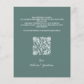 ユーカリプタス緑QRコード予算日付を保存 (裏面)