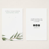 ユーカリプタス葉イヤリングジュエリーディスプレイ (正面&裏面)