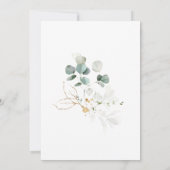 ユーカリプタス葉バチェロレッテ週末の日程 招待状 (裏面)