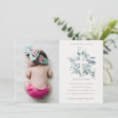 ユーカリプタス葉写真神父プロポーザル招待状 サンキューカード (スタンド正面)