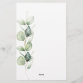 ユーカリプタス葉40th誕生日パーティー 便箋 (裏面)