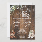 ユーカリプタス西部BBQカントリーカップルのシャワーを行う 招待状 (正面)