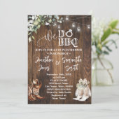 ユーカリプタス西部BBQカントリーカップルのシャワーを行う 招待状 (スタンド正面)